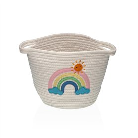 Panier Versa Blanc polypropylène Fibre Arc-en-ciel