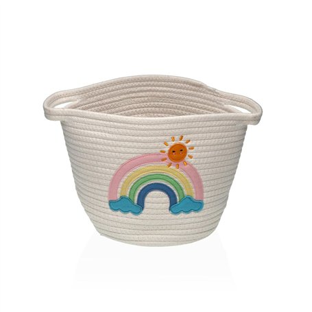 Panier Versa Blanc polypropylène Fibre Arc-en-ciel
