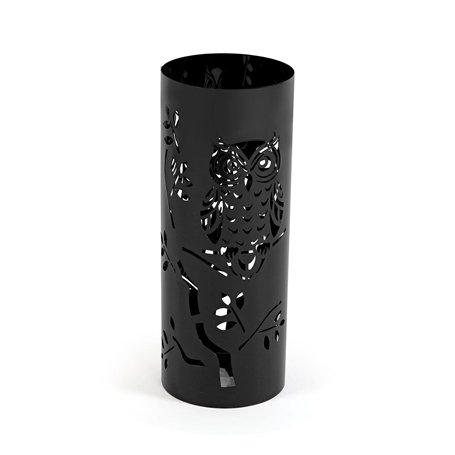porte-parapluie Versa Noir Famille Hiboux 19 x 49 x 19 cm