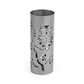 porte-parapluie Versa Argenté Famille Hiboux 19 x 49 x 19 cm