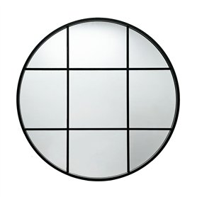Miroir mural Versa Noir 3 x 80 x 80 cm
