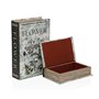 Boîte Décorative Versa Toile Bois MDF Fleurs Livre