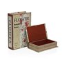 Boîte Décorative Versa Toile Bois MDF Fleurs Livre