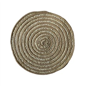 Dessous de plat Versa Beige Polyester Coton 38 x 1 x 38 cm
