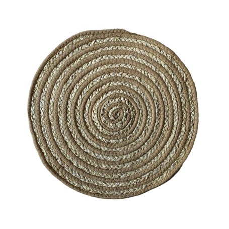 Dessous de plat Versa Beige Polyester Coton 38 x 1 x 38 cm