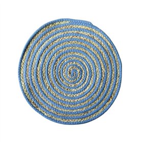 Dessous de plat Versa Bleu Polyester Coton 38 x 1 x 38 cm