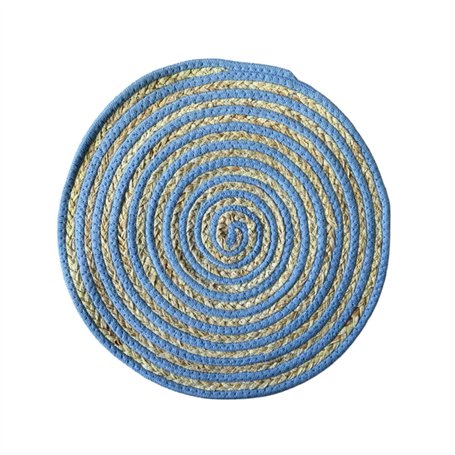 Dessous de plat Versa Bleu Polyester Coton 38 x 1 x 38 cm
