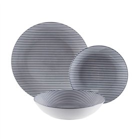 Assiettes Versa Bleu Porcelaine 18 Pièces