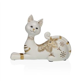 Figurine Décorative Versa Blanc Chat 5