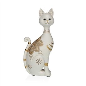 Figurine Décorative Versa Blanc Chat 5