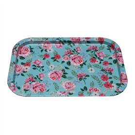Plateau Versa Bleu Fleurs 23 X 1