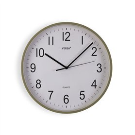 Horloge Murale Versa Vert Plastique 30 x 30 x 4 cm