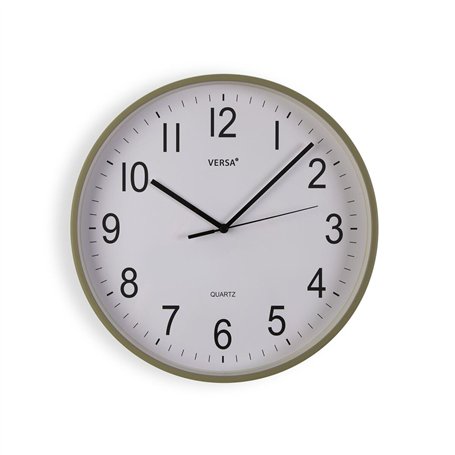 Horloge Murale Versa Vert Plastique 30 x 30 x 4 cm