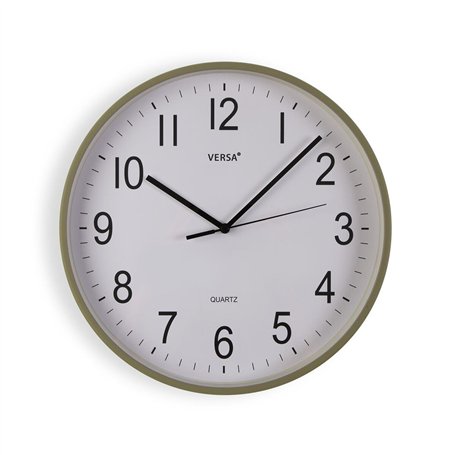 Horloge Murale Versa Vert Plastique 35