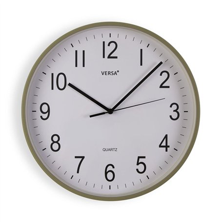 Horloge Murale Versa Vert Plastique 40 x 40 x 5