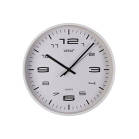Horloge Murale Versa Blanc Plastique 25 x 25 x 4 cm