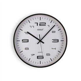 Horloge Murale Versa Noir Plastique 25 x 25 x 4 cm