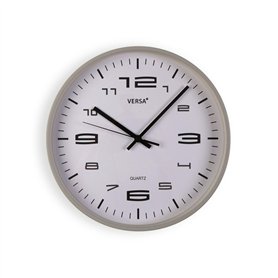 Horloge Murale Versa Gris Plastique 25 x 25 x 4 cm