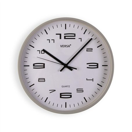 Horloge Murale Versa Gris Plastique 30 x 30 x 4 cm