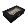 Boîte d'horloge Versa Noir Polyuréthane Papier Miroir Bois MDF 20 x 8