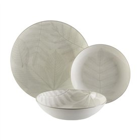 Assiettes Versa Aylen Gris Porcelaine 18 Pièces