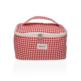 Nécessaire de Voyage Versa Vichy Rouge Polyester Textile 12 x 12 x 20 cm