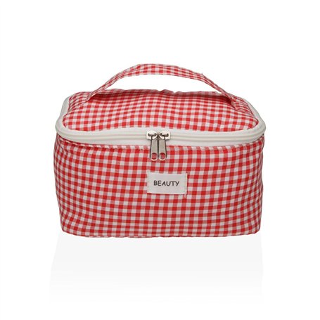 Nécessaire de Voyage Versa Vichy Rouge Polyester Textile 12 x 12 x 20 cm