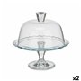Plat à tarte Transparent verre 26 x 26 x 26 cm (2 Unités)