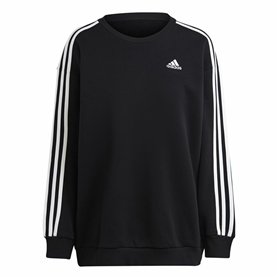 Sweat sans capuche femme Adidas 3S Fl Os Swt Noir L/XL