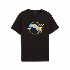 T shirt à manches courtes Enfant Puma Graphics Noir