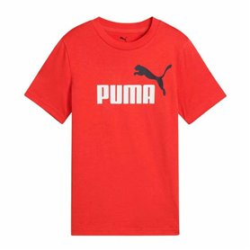 T shirt à manches courtes Enfant Puma Essentials Rouge