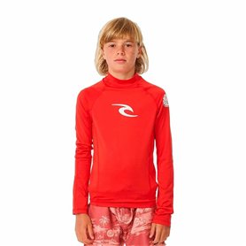 T-Shirt de Bain Rip Curl Wave Upf L/S Rouge