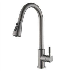 Mitigeur Fontastock Gris Acier inoxydable Céramique Forme en C