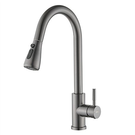 Mitigeur Fontastock Gris Acier inoxydable Céramique Forme en C