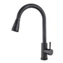 Mitigeur Fontastock Noir Acier inoxydable Céramique Forme en C