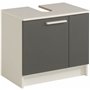 meuble bas pour lavabo Versa Blanc Gris Bois Mélamine 59 x 38 x 53,5 cm