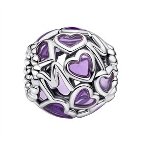 Perle de verre Femme Pandora 793772C01 Violet Argenté