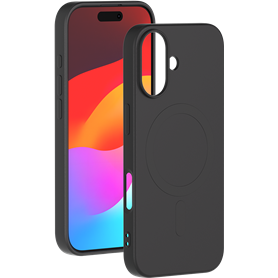 Coque MagSafe iPhone 17 Silicone Noire Bigben