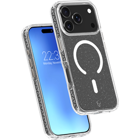 Coque renforcée MagSafe iPhone 17 Pro AIR XTREM 4m Norme Militaire MIL-STD 810G Transparente avec Paillettes + Garantie à vie Fo