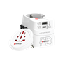 Adaptateur voyage USB A + USB C PRO LIGHT WORLD Universel Blanc Skross