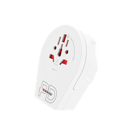Adaptateur voyage USB C Monde vers UK Blanc Skross