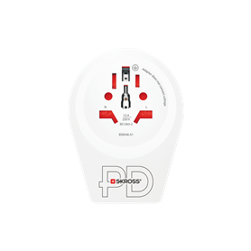 Adaptateur voyage USB C Monde vers USA Blanc Skross