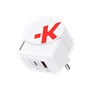 Adaptateur Chargeur Voyage USB A + USB C 45W Power Delivery Europe Blanc Skross