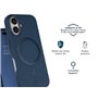 Coque renforcée MagSafe iPhone 17 PLATINIUM 2m Bleu marine + Garantie à vie Force Case