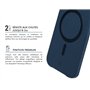 Coque renforcée MagSafe iPhone 17 Pro Max PLATINIUM 2m Bleu marine + Garantie à vie Force Case