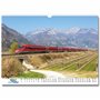 Calendrier 2026 des chemins de fer dans les Alpes - Calendrier mural au format A3 au format paysage - Train - Photos de qualité 