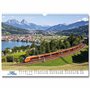 Calendrier 2026 des chemins de fer dans les Alpes - Calendrier mural au format A3 au format paysage - Train - Photos de qualité 