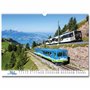 Calendrier 2026 des chemins de fer dans les Alpes - Calendrier mural au format A3 au format paysage - Train - Photos de qualité 