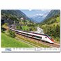 Calendrier 2026 des chemins de fer dans les Alpes - Calendrier mural au format A3 au format paysage - Train - Photos de qualité 