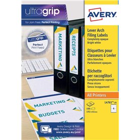 Avery-Zweckform Etiquette pour classeur L4761-25 61 x 192 mm papier blanc fixation permanente 120 pc(s)